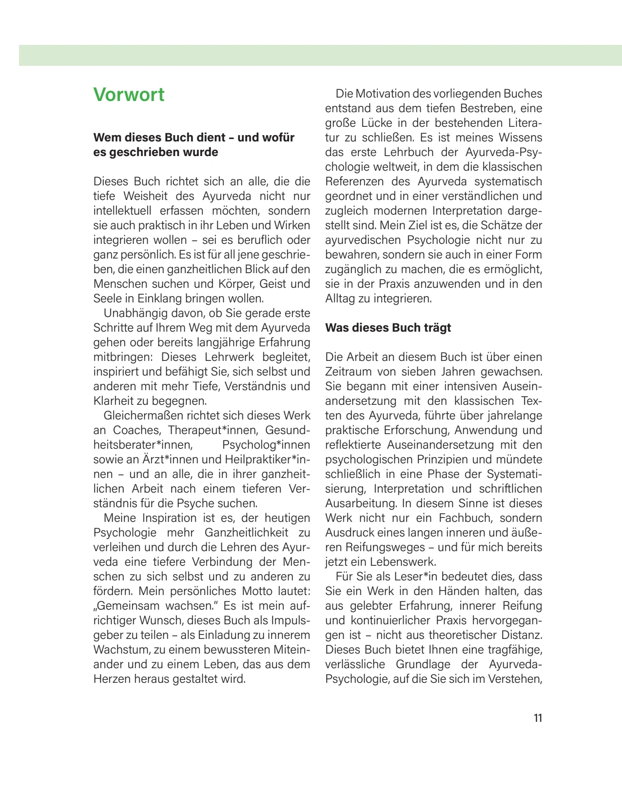 Vorwort, Buchseite 11
